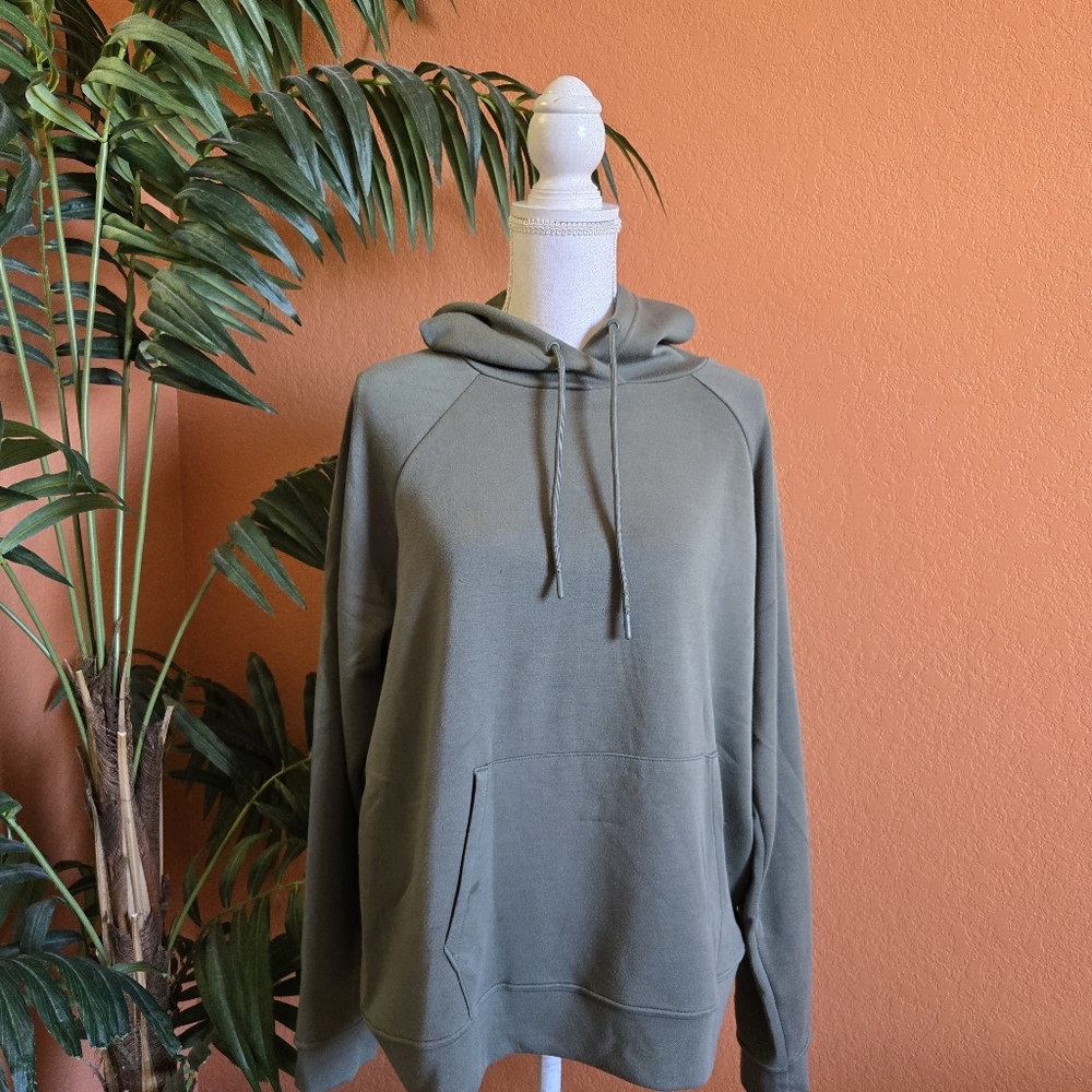 3/$25 Members Mark Ladies Lounge Hoodie Olive Green XL Modal Soft Stretch